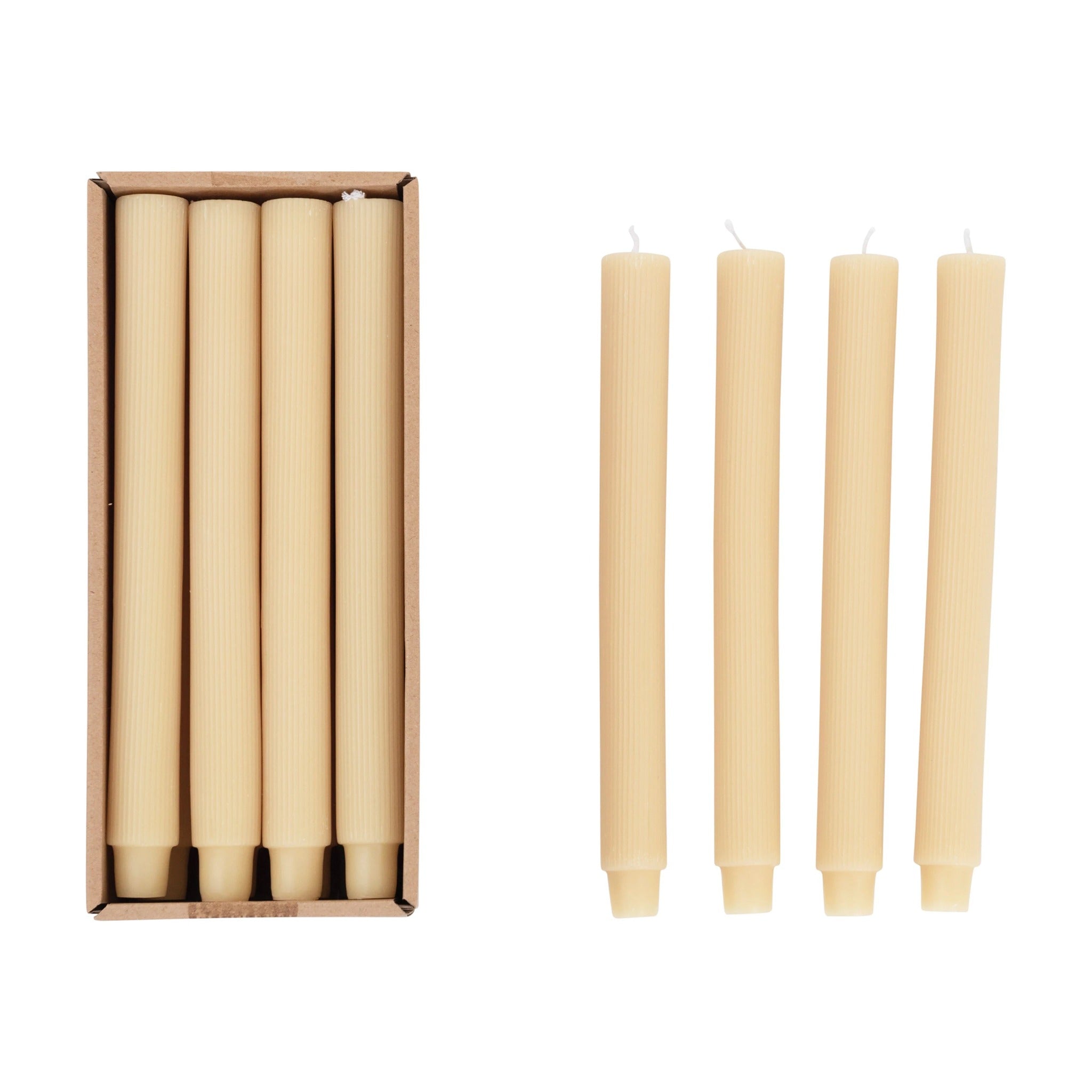 Lynn Pleated Taper Candles - Pure Salt Shoppe